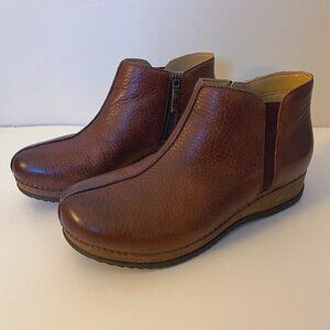 Dansko Makara Ankle Bootie - size 6.5, 7, EU 37 Brown Tan